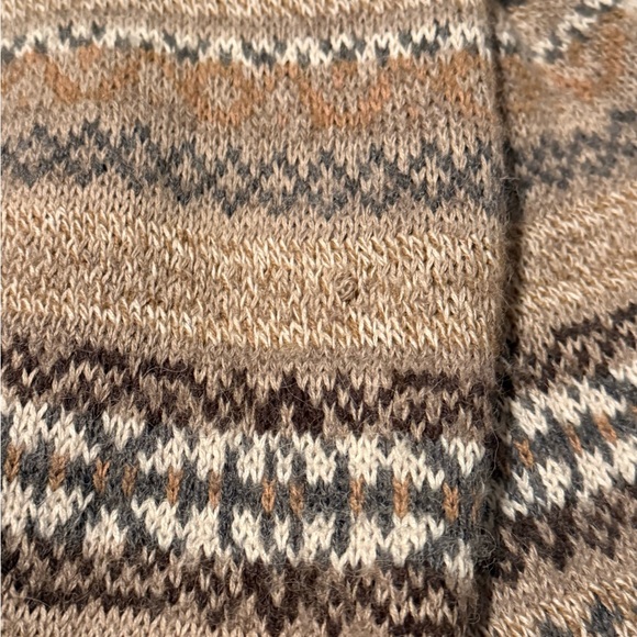 Orvis Taupe Multi-Patterned 55% Alpaca 45% Cotton Knit Cardigan, Small - Picture 11 of 12